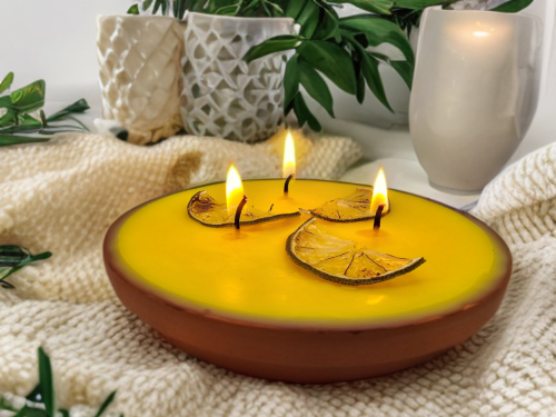 Lumanare Citronella in Ghiveci Ceramic