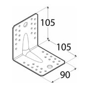 Coltar Metalic Ranforsat 105x105x90x2.5 KP2